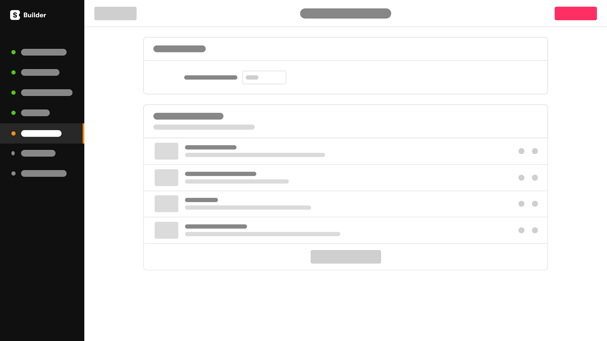 Internal tool for building a hotel listing, a stepped form with its progress down the side